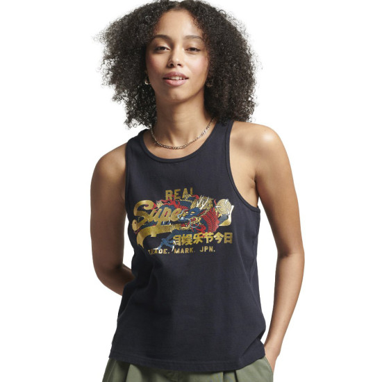 Superdry Γυναικεία αμάνικη μπλούζα Vintage Logo Narrative Vest